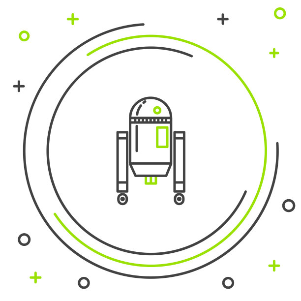 线机器人图标隔离在白色背景上图片下载