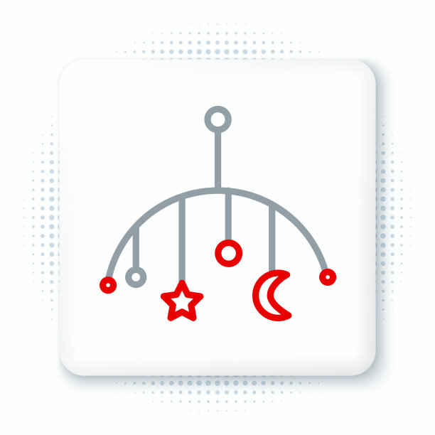 线倒钩挂玩具图标孤立在白色图片下载