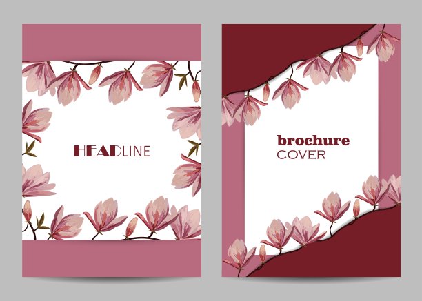 现代矢量模板的小册子封面在A4图片下载