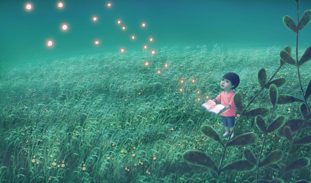 书中带着一个男孩的想象，教育梦想，希望灵感和自由理念，超现实绘画图片下载