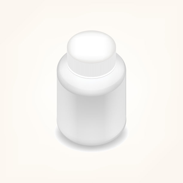 白色光滑的塑料。现实的塑料瓶。模型模板。矢量图图片下载