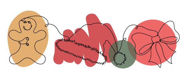 圣诞饼干和一顶线形的帽子图片下载