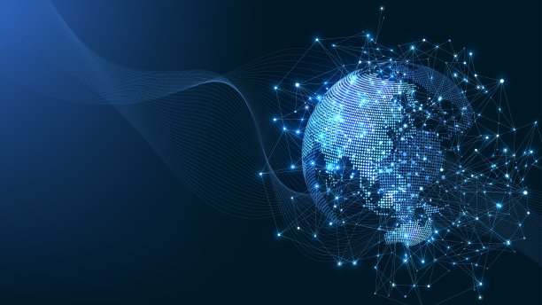 全球网络连接。世界地图的点和线组成概念的全球业务。互联网技术。社交网络。矢量图图片下载