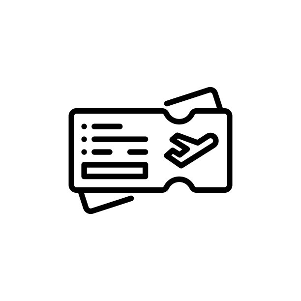 票矢量轮廓图标风格的插图。EPS 10个文件图片下载