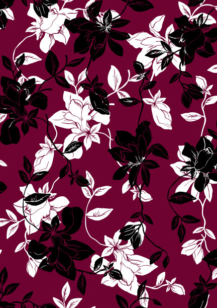 无缝花纹理图案，花效果印花。图片下载
