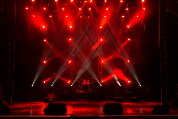 音乐会灯光秀，七彩舞台灯光，音乐会灯光秀。图片下载