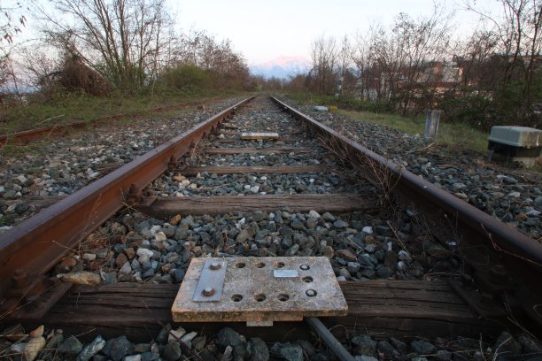 旧的废弃的铁轨图片下载