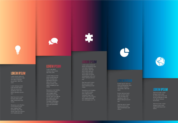 五图元素信息图模板图片下载