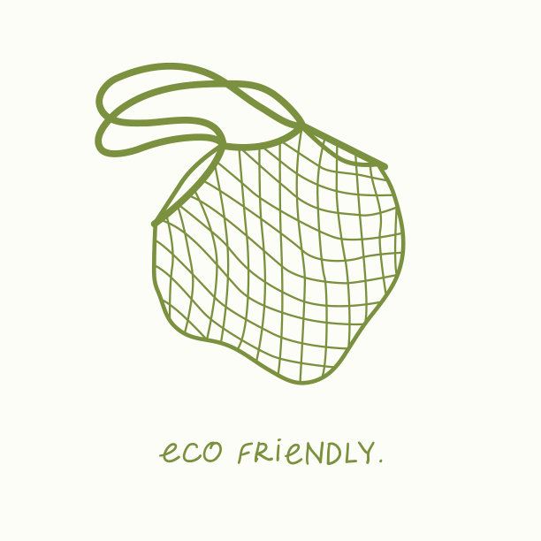 孤立的可重复使用的购物袋生态图片下载