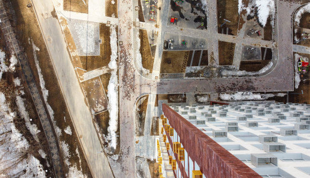 无人机拍摄的一个大都市新住宅区毗邻地区图片下载