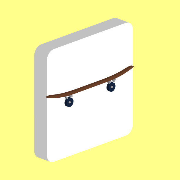 滑板简单图标符号设计模板图片下载