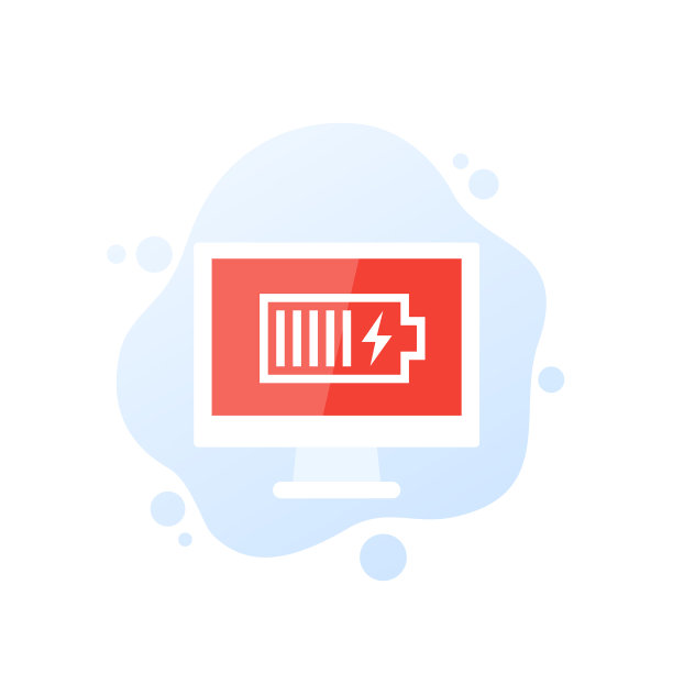 电脑屏幕上的充电图标图片下载