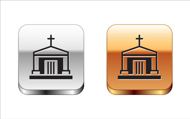 黑色老地窖图标孤立在白色背景图片下载