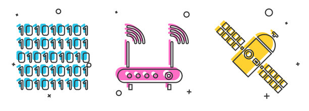 设置二进制代码路由器和wi-fi信号图片下载