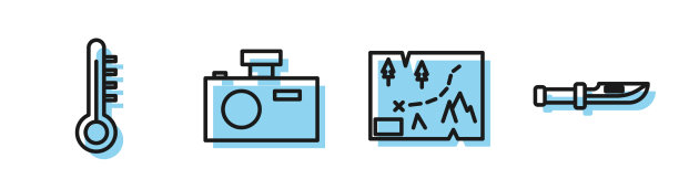 设置线折叠地图与位置气象学图片下载
