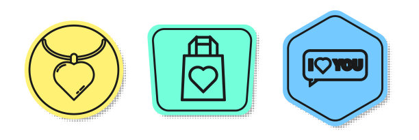 设置线项链与心形吊坠图片下载