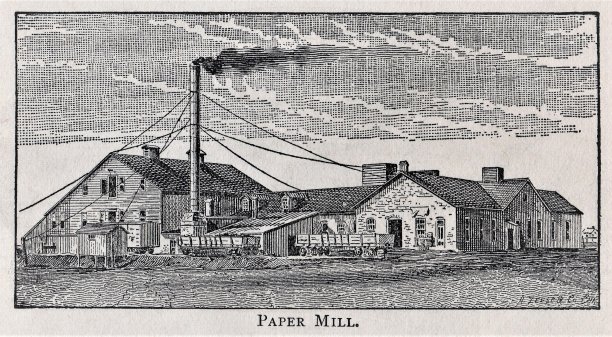 1886年，爱荷华州麦迪逊堡造纸厂图片下载