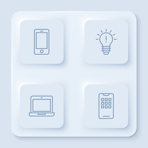 设行手机灯泡与概念图片下载