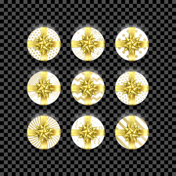 圣诞礼物金盒新年礼物在图片下载