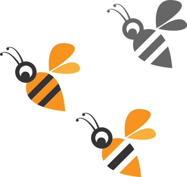 蜜蜂标志图标创意设计图片下载