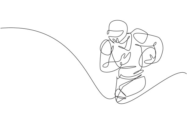 一行画了一个精力充沛的年轻人图片下载