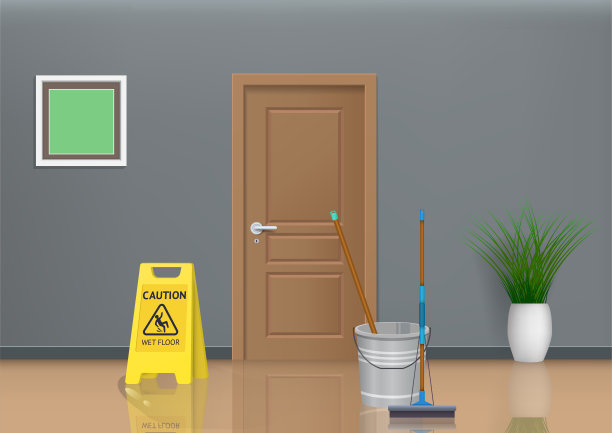 房间正在进行清洁的背景资料图片下载