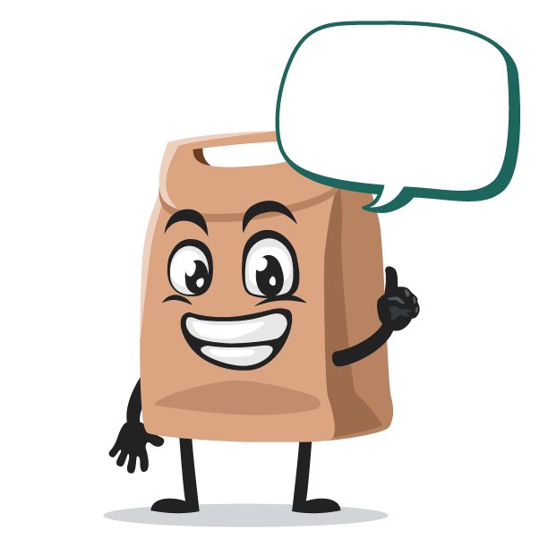 矢量插图的纸袋吉祥物或人物图片下载