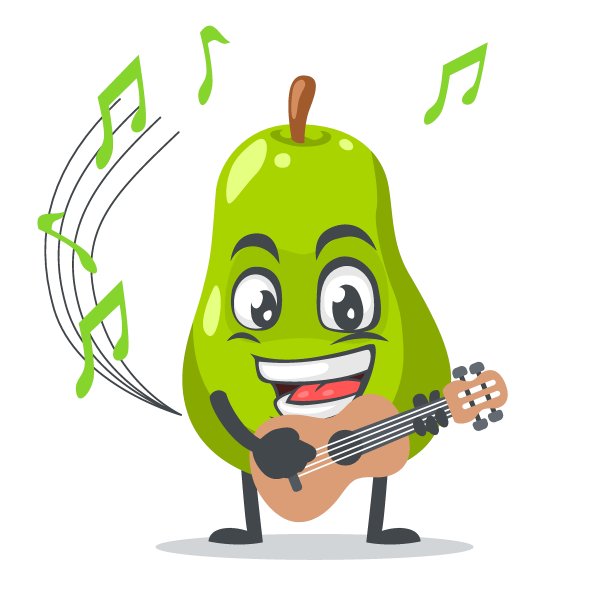 矢量插图的梨吉祥物或par字符图片下载