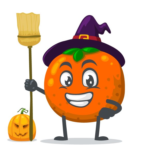 吉祥物或橙色水果的矢量插图特征图片下载