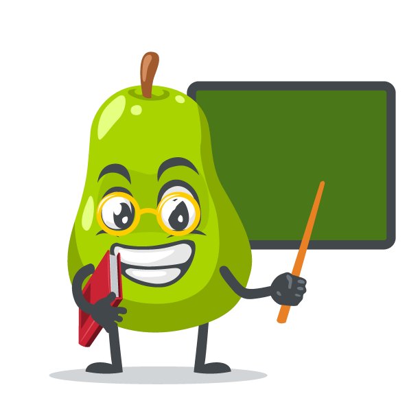 矢量插图的梨吉祥物或par字符图片下载