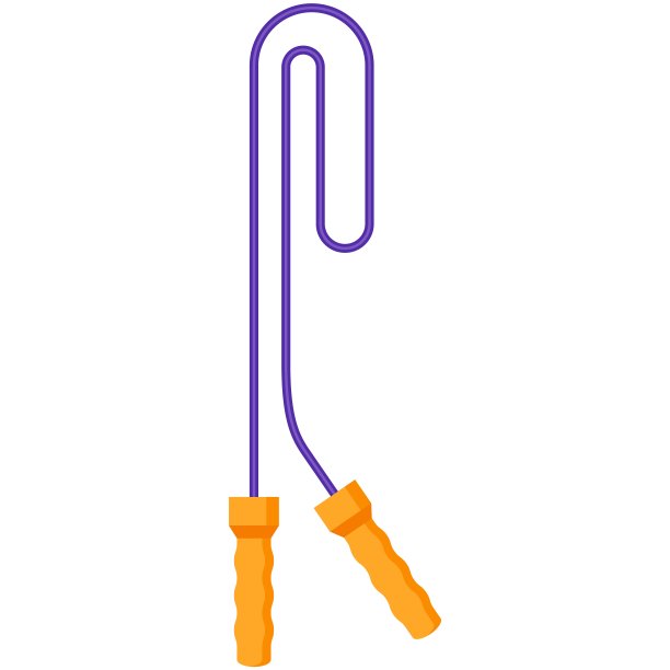 跳绳矢量图标孤立的平面体操插图图片下载