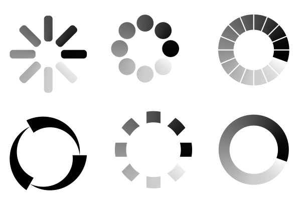 加载上传下载轮进程。循环网站缓冲加载器或预加载器图片下载