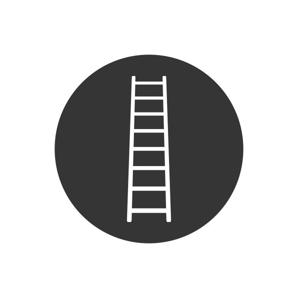 楼梯白色图标矢量插图标志模板图片下载