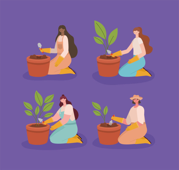 四个种植园主的插图图片下载