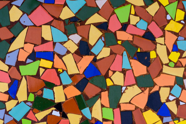 彩色碎瓷砖马赛克艺术纹理图片下载