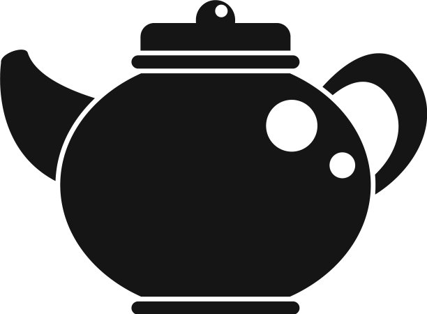 陶瓷茶壶图标简约风格图片下载