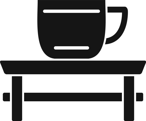 茶道桌图标简约风格图片下载