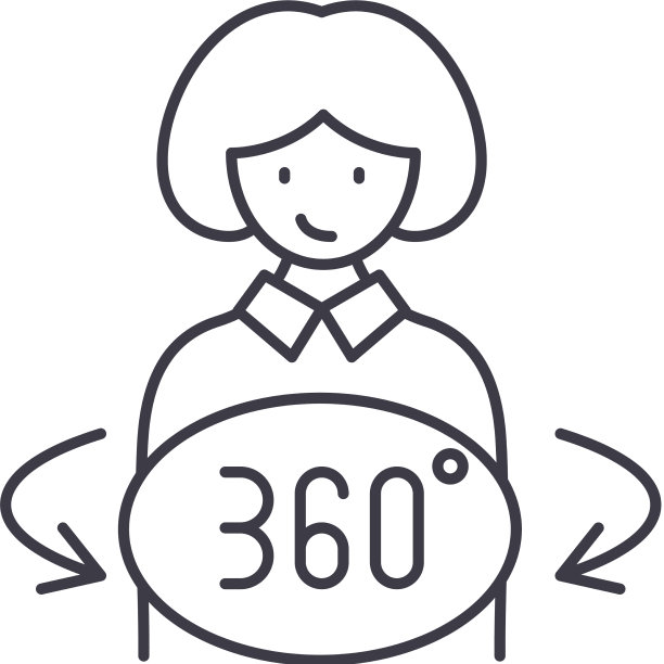 360度人图标线性隔离图片下载