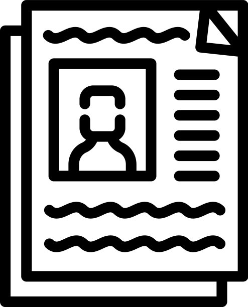 个人纸张鼓动图标轮廓风格图片下载