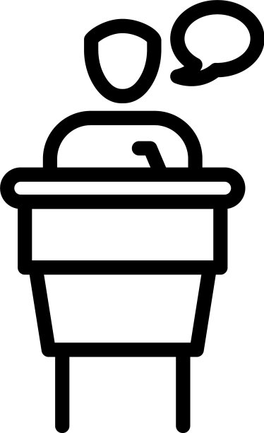 投票发言人鼓动图标轮廓风格图片下载