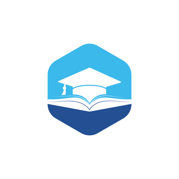 毕业帽和书标志模板图片下载