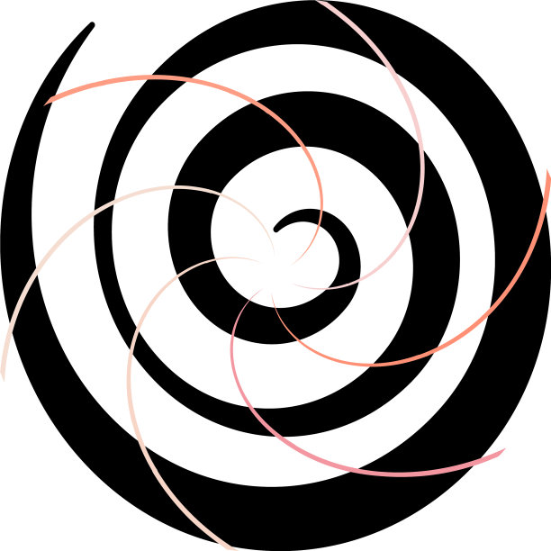 叠加抽象螺旋、漩涡、漩涡蜗壳图片下载