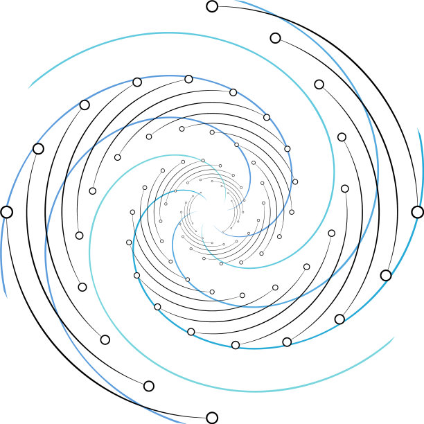 叠加抽象螺旋、漩涡、漩涡蜗壳图片下载
