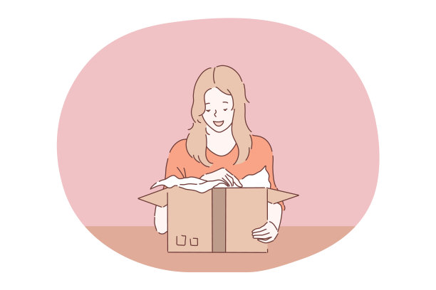 包裹订单快递节日礼物箱图片下载