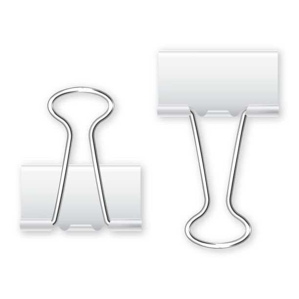 逼真的白纸活页夹孤立在白色上图片下载