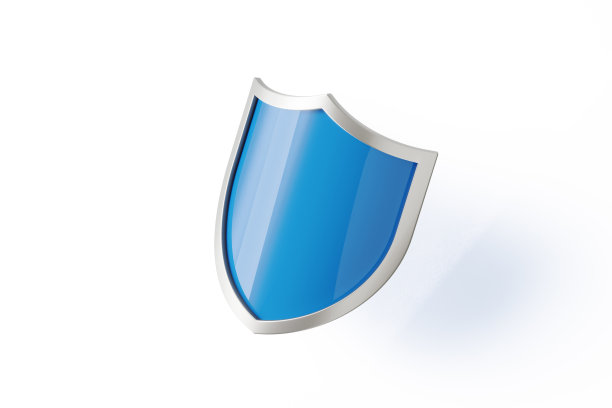 银盾坐在白色的背景图片下载