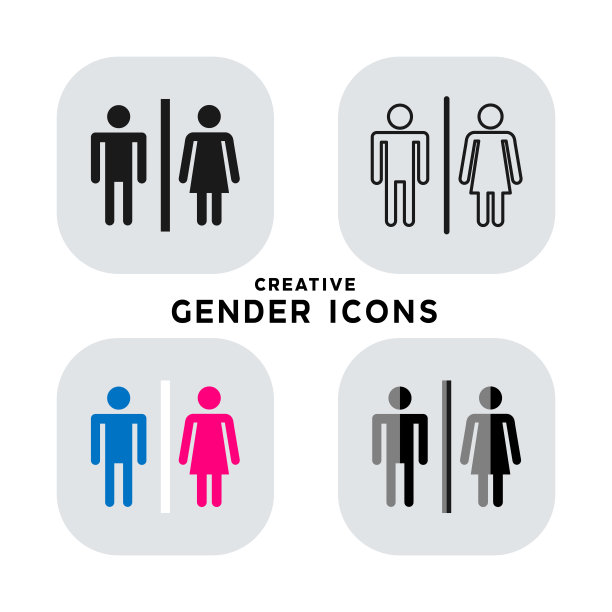 设计师的创造性性别图标图片下载