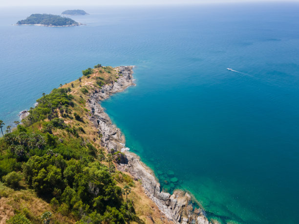 高角度视图海景图片下载