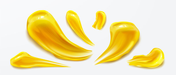 黄色的笔触，油渍，光滑的染料图片下载