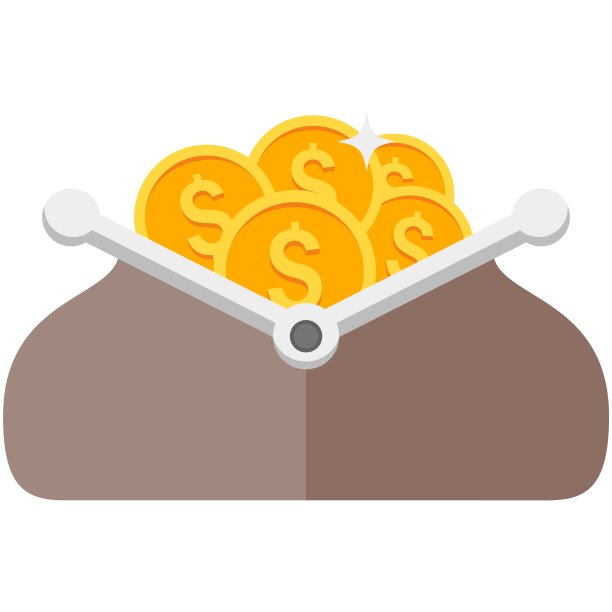 钱包上有现金，钱堆矢量图，白色图片下载